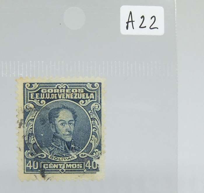 UNDER R100 -Antique / Vintage postage stamp - Venezuela 40 Centimos
