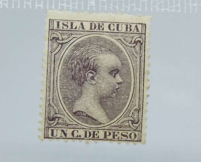 UNDER R100 -Antique / Vintage postage stamp - Cuba one peso