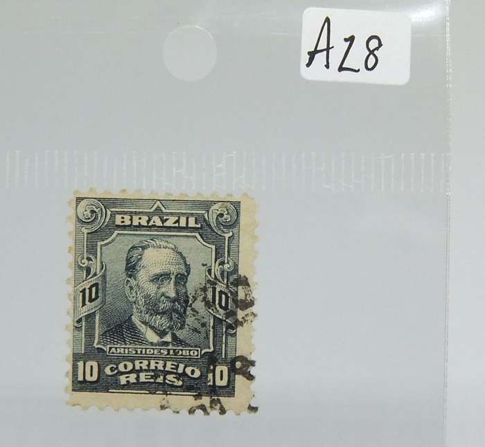 UNDER R100 -Antique / Vintage postage stamp - Brazil 10 Reis