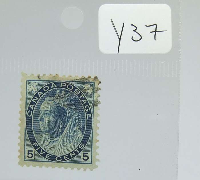 UNDER R100 -Antique / Vintage postage stamp - Canada postage 5 cents