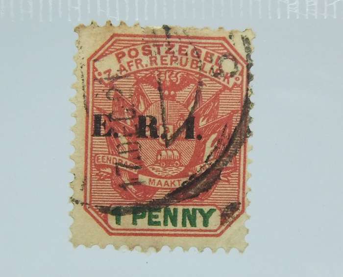 UNDER R100 -Antique / Vintage postage stamp - ZAR one penny