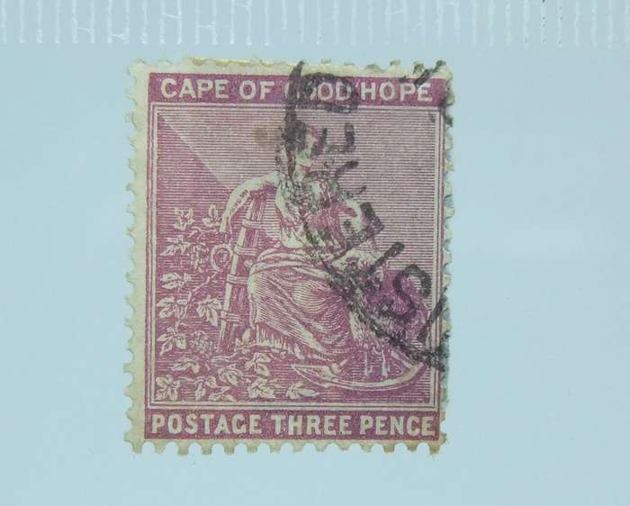 UNDER R100 -Antique / Vintage postage stamp - Cape of Good Hope 3 pence
