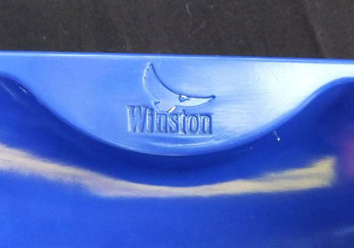 A pair of vintage Winston cigarette advertising ashtrays