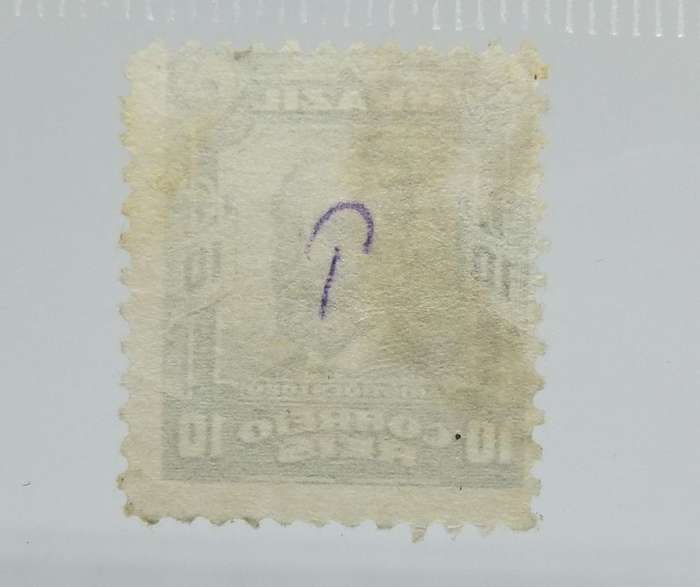 UNDER R100 -Antique / Vintage postage stamp - Brazil 10 Reis