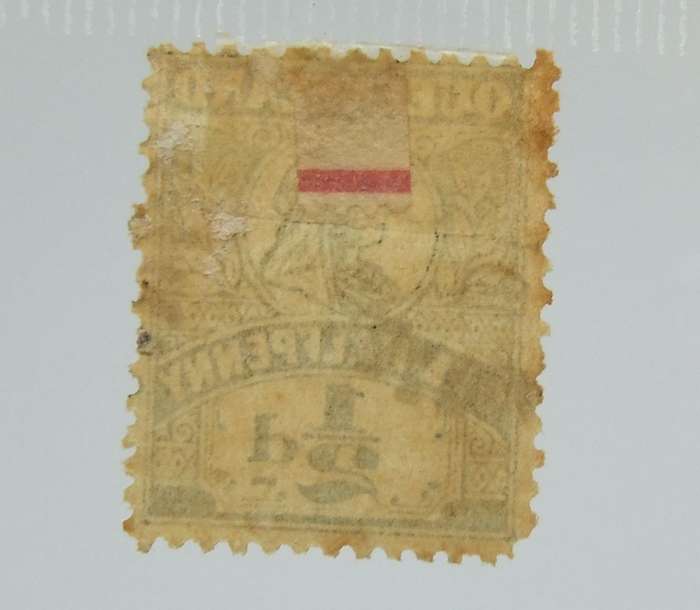 UNDER R100 -Antique / Vintage postage stamp - Queensland Halfpenny