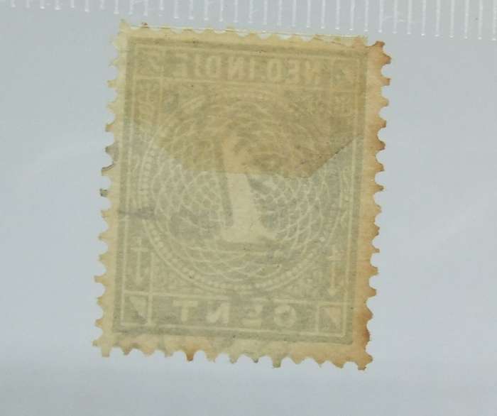 UNDER R100 -Antique / Vintage postage stamp - Netherlands 1 cent Ned-Indie