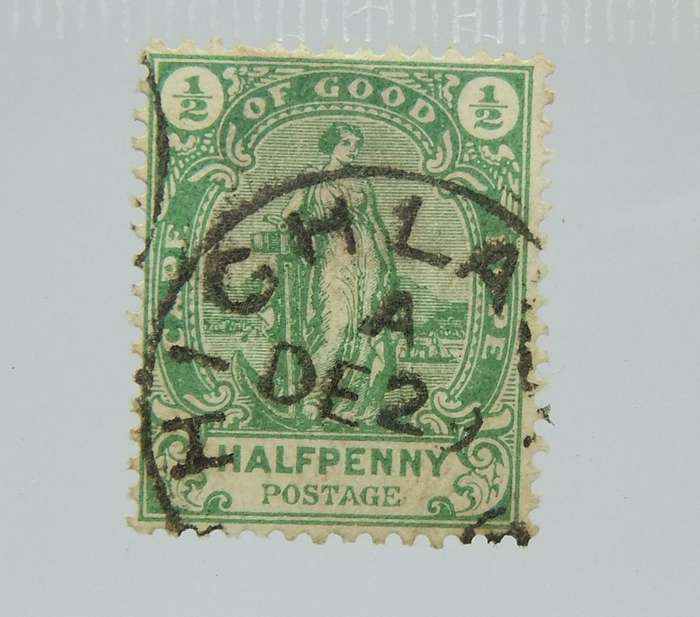 UNDER R100 -Antique / Vintage postage stamp - Cape of Good Hope half penny