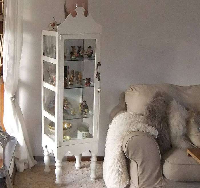 A hand made vintage style display cabinet