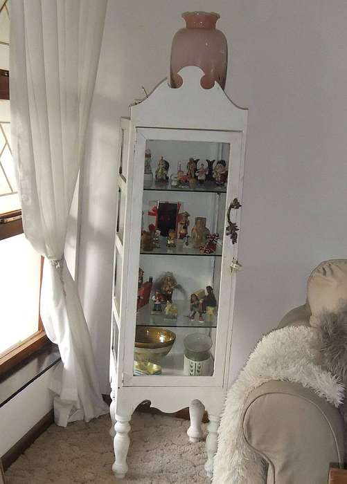 A hand made vintage style display cabinet