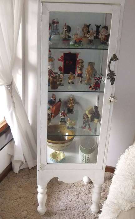 A hand made vintage style display cabinet