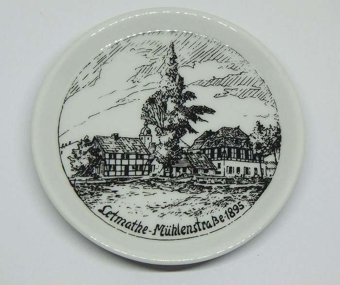 UNDER R100 - Vintage porcelain pin tray / dish - German town