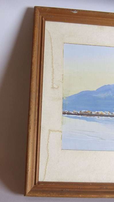 An old original watercolour painting by SA artist H.Anderson in need of a new frame / glass