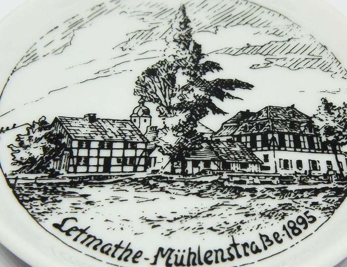 UNDER R100 - Vintage porcelain pin tray / dish - German town