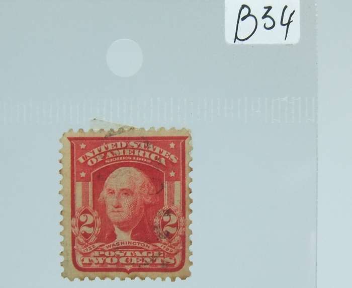 UNDER R100 -Antique / Vintage postage stamp - 2 Cents U.S.Postage
