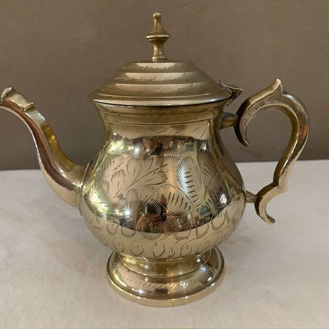 Brass Tea pot and Sugar bowl