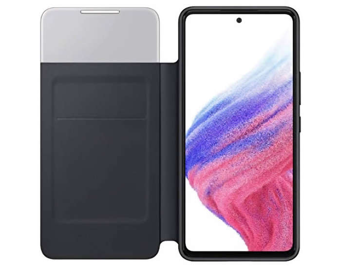 Samsung Smart S View Wallet Mobile Case for Samsung Galaxy A53 5G, Black