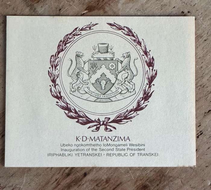 TRANSKEI COMMEMORATIVE CARD