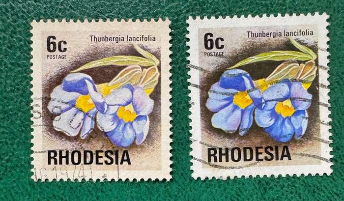 Rhodesia Stamps - Colour Variation