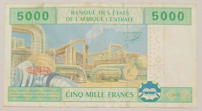 CENTRAL AFRICAN STATES 5000 FRANCS "F"