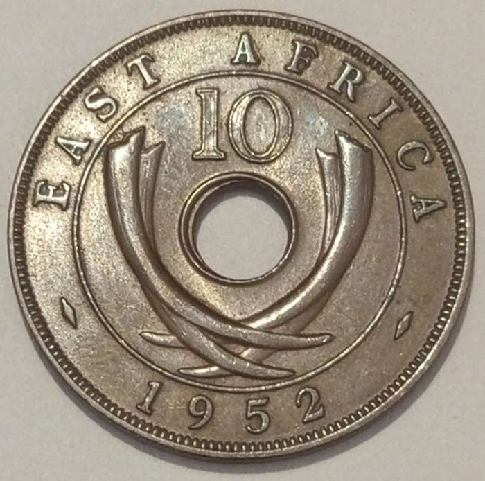 1952 TEN CENT EAST AFRICA
