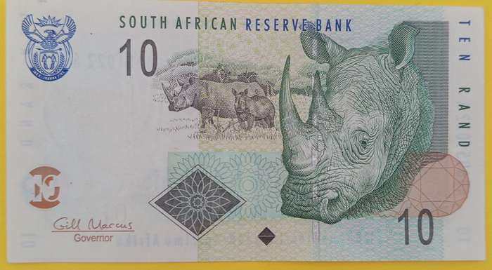 GILL MARCUS R10 BANKNOTE