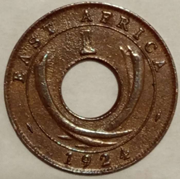 1924 EAST AFRICA 1 CENT COIN