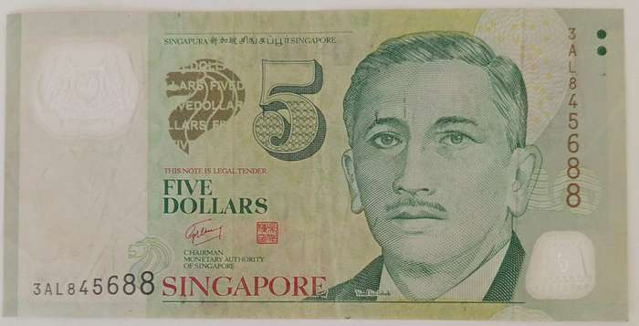 SINGAPORE $5 BANKNOTE