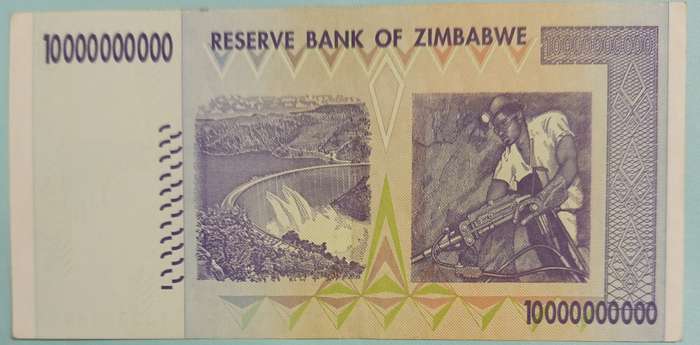 2008 ZIMBABWE $10 BILLION BANKNOTE