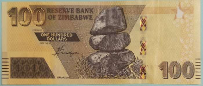 2020 ZIMBABWE $100 BANKNOTE