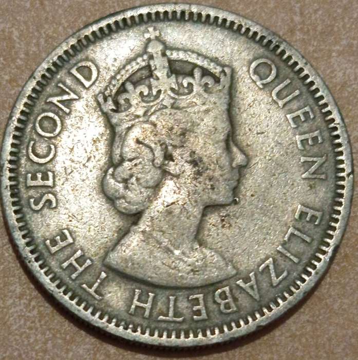 1964 BRITISH CARIBBEAN TERRITORY 25 CENT COIN