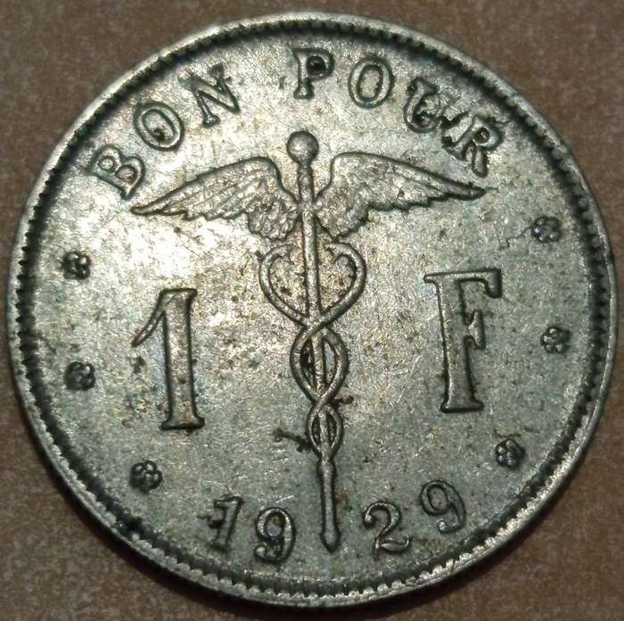 1929 BELGIUM 1 FRANC