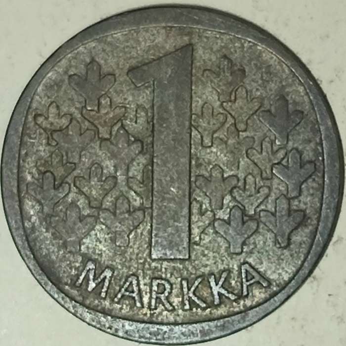 1966 FINLAND 1 MARKKA 0.350 SILVER
