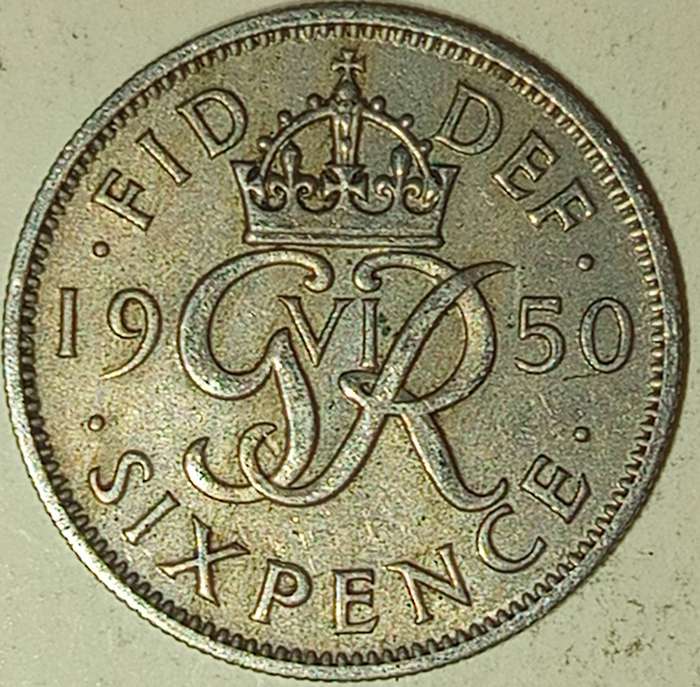 1950 6 PENCE UK