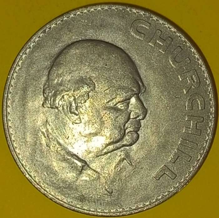 1965 UK 1 CROWN *CHURCHILL*