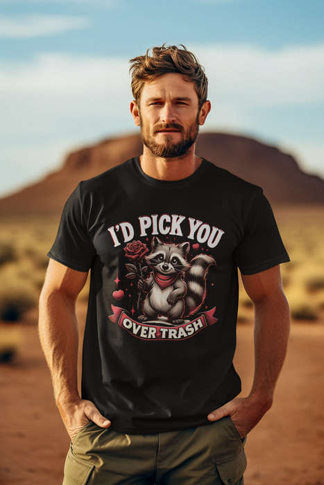 I'd pick you over trash - Kids & Adult Valentine Tshirt Sloth (Select Size at Checkout)