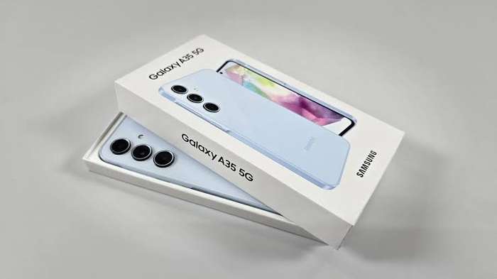 LATE ENTRY NEW Samsung A35 with Cover - Ice Blue Colour