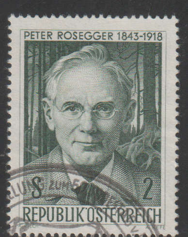 AUSTRIA 1968 The 50th Anniversary of the Death of Peter Rosegger UNH SG 1526
