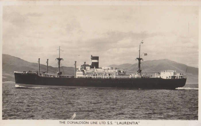 MINT REAL PHOTO POST CARD THE DONALDSON LINE LTD SS LAURENTIA