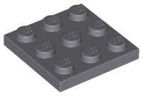 USED LEGO Plate 3 x 3 DARK BLUEISH GRAY