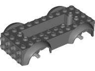 USED LEGO Vehicle, Base 5 x 10 x 2 1/2 with Mudguards and 2 x 6 Recessed Center DARK BLUISH GRAY