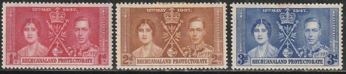 BECHUANALAND 1935 The 25th Anniversary of the Coronation of King George V MM SG 115-7