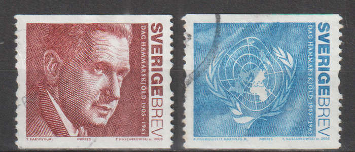 SWEDEN 2005 United Nations - Famous People ULH SG 2382/3