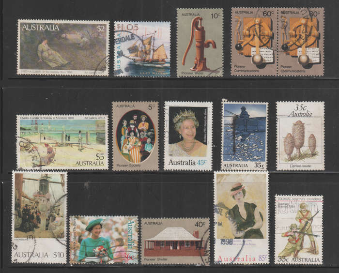 AUSTRALIA SELECTION BID PER STAMP TO TAKE ALL CARD EXCLUDED
