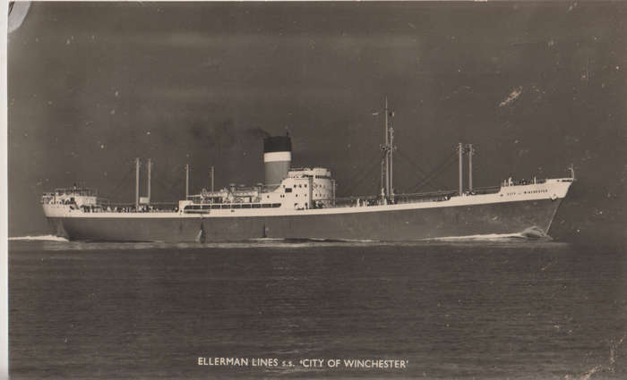 MINT REAL PHOTO POST CARD ELLERMAN LINES SS CITY OF WINCHESTER