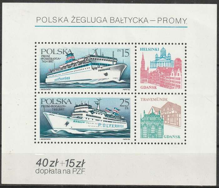 POLAND 1986 Polish Baltic Shipping UMM SG MS3046