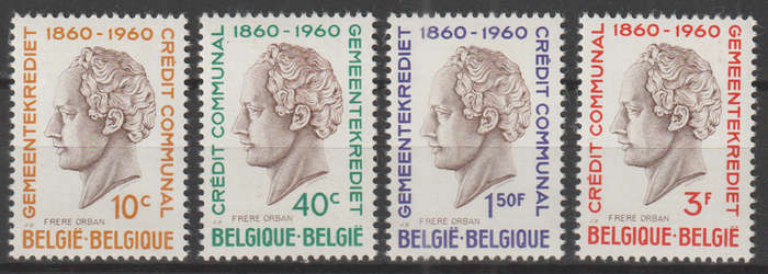 BELGIUM 1960 The 100th anniversary of communal credit MM SG 1755-8