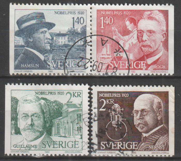 SWEDEN 1980 Nobel Prizewinners 1920 ULH SG 1056-9