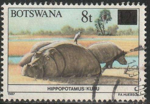 BOTSWANA 1992 Animals of Botswana Stamps of 1987 Surcharged ULH SG 725