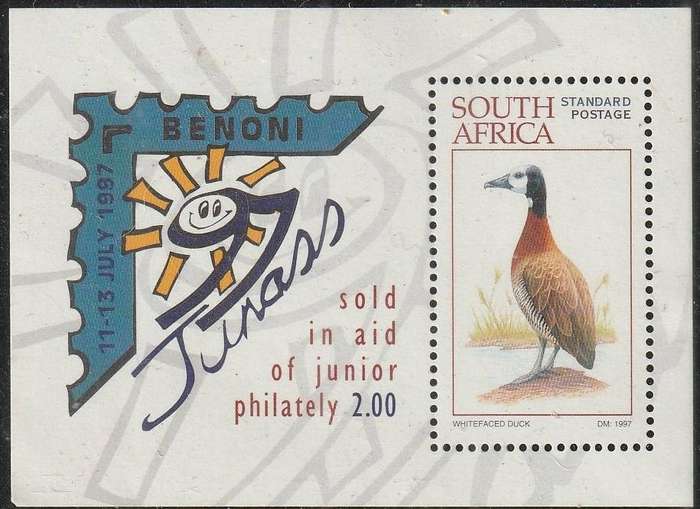 SOUTH AFRICA 1997 Junior Stamp Fair "BENONI 1997" - Waterbird Stamp of 1997 UMM SACC 1048