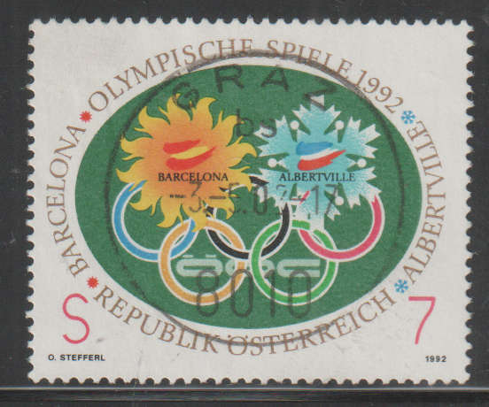 AUSTRIA  freestar 1992 Winter Olympic Games - Albertville, USA UNH SG 2282